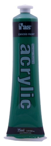 Fas Student Acrylic 75ml in Green Deep, vibrant, non-toxic paint ideal for artists, quick-drying and lightfast for lasting artwork.