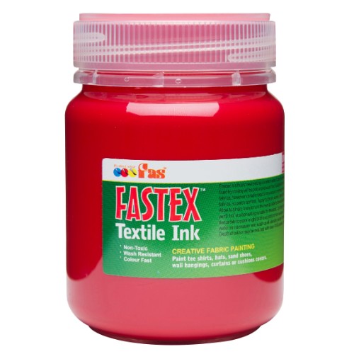 Heat Set Ink - Fas Textile Ink in vibrant crimson, ideal for fabric crafting, ensuring durability and colorfastness.