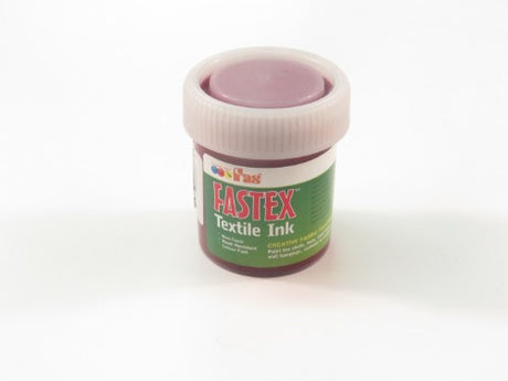 Burgundy Fastex™ Textile Ink in a 60ml bottle, suitable for vibrant, durable fabric printing on various materials.