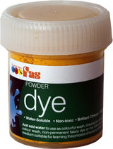 Fas Watersoluble Dye in vibrant yellow, 30g, perfect for crafting on fabric, paper, and wood with safe, easy cleanup.