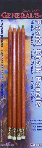 Pastel Chalk Pencils Cool Colours (4pc B