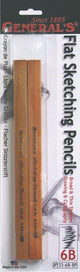 Flat Sketching Pencil 6B set in blister pack, featuring two flat profile pencils for precise shading and sketching.