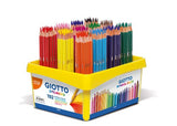 Hexagonal Giotto Stilnovo colored pencils set of 192, featuring vibrant colors, easy sharpening, and space for labeling.