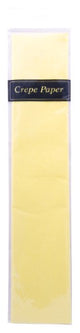 Vibrant yellow crepe paper roll (50cm x 2m) for crafting, party decorations, and artistic projects.