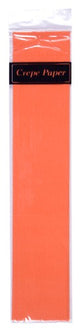 Vibrant orange crepe paper roll (50cm x 2m) for crafting, decorations, and DIY projects, offering flexibility and durability.