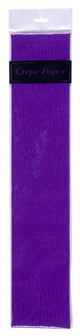 Vibrant purple crepe paper 50cm x 2m, perfect for decorations, crafts, and party supplies.