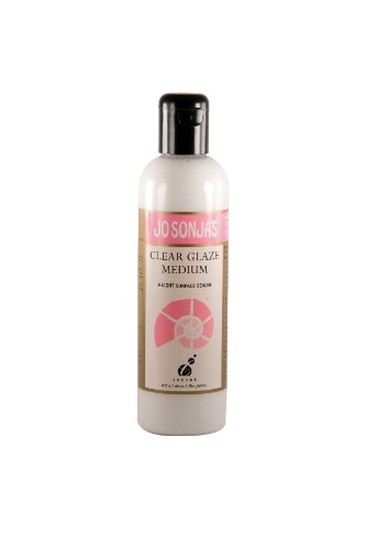 Jo Sonja's Clear Glaze Medium 250ml: glossy acrylic medium for vibrant, protected artwork on various surfaces. Perfect for artists.