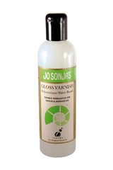 Bottle of Jo Sonja's Gloss Varnish with Polyurethane for acrylic art, offering durable, clear protection in Matte, Satin, or Gloss finishes.