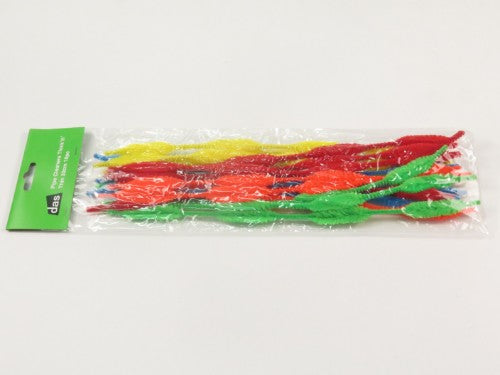 Colorful pack of 18 thick and thin 30cm pipe cleaners for versatile crafting projects and DIY activities.