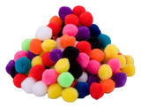 Assorted 20mm pom poms in vibrant colors, perfect for enriching crafts, DIY projects, and decorations with a fluffy touch.