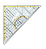 Set Square 45/177 with lift grip, high-quality tool for precise angles in woodworking and construction.