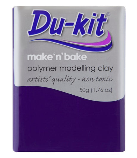 Violet oven-bake modelling clay in a 50g pack, perfect for crafts, jewellery, and creative projects. Non-toxic and easy to use.