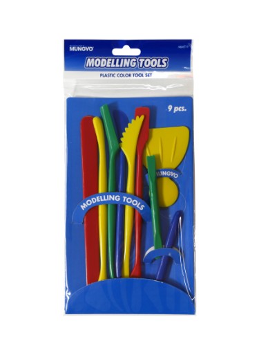 Nine-piece Mungyo Modelling Tools set for sculpting, featuring precision tools ideal for air clay crafting and detailing.