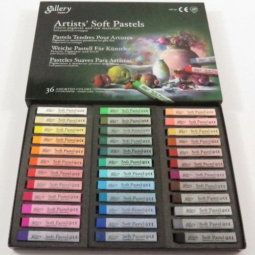 Artist Pastel Set - Gallery Soft Pastels Mpv-036 featuring vibrant colors, smooth blending, and light-fast, individually wrapped pastels.