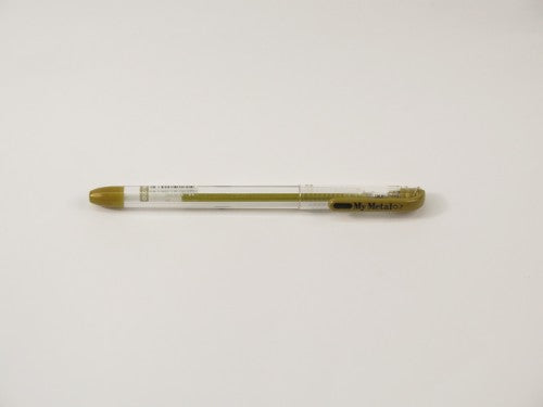 Elegant gold gel pen with 0.7mm tip for smooth writing on dark and colorful paper, perfect for crafts and notes.