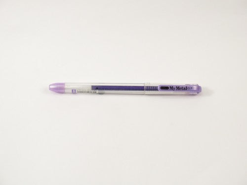 Vibrant violet 0.7mm pen for smooth writing and artistic projects, perfect on dark paper and safe for children.