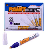 Mungyo Violet Paint Marker with a durable nib and aluminum barrel, ideal for vibrant artwork on various surfaces.