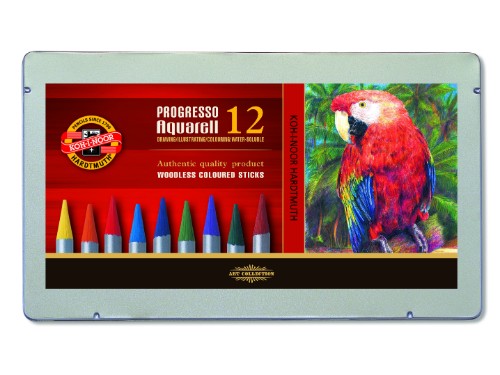 Woodless water-soluble colored pencils, ideal for vibrant artwork with seamless blending and dynamic watercolor effects.