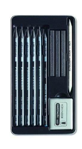 8894 Gioconda Sketching Set 11pce includes high-quality pencils and charcoal, perfect for artists at any skill level.