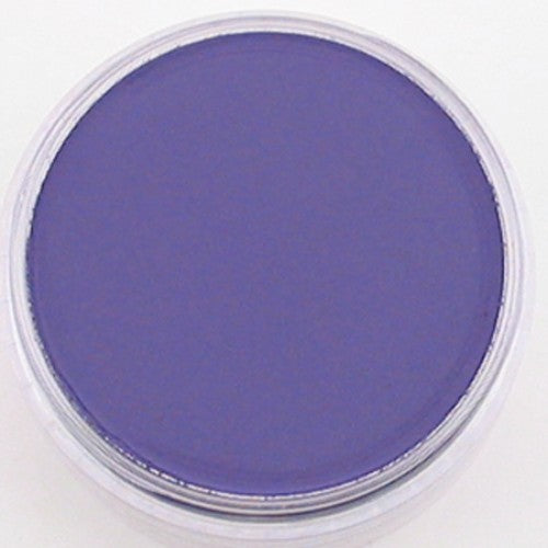 Vibrant violet pastel in pan format, perfect for blending and layering in mixed media art projects.