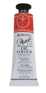 Professional-grade Rown Art Oils in vibrant Rowney Red, perfect for detailed painting and lasting brilliance.