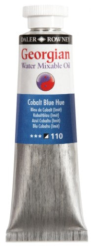 Rown Gwamo 37ml Cobalt Blue Hue Artist Oil Paint, vibrant water mixable option ideal for versatile indoor use and classrooms.