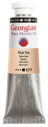 Rown Gwamo 37ml Flesh Tint oil paint tube, ideal for realistic skin tones in portraits, water mixable, high pigment, smooth texture.