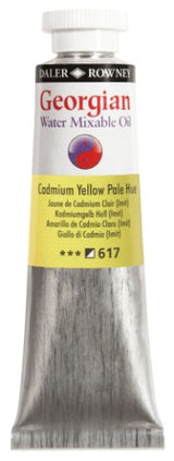 Rown Gwamo 37ml Cad Ylw Pale Hue oil paint in vibrant yellow, perfect for versatile indoor artistry without solvents.