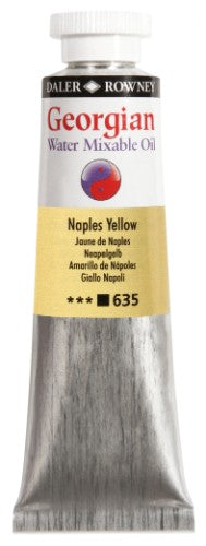 Vibrant 37ml Naples Yellow oil paint by Rown Gwamo, perfect for rich color applications in various artistic techniques.