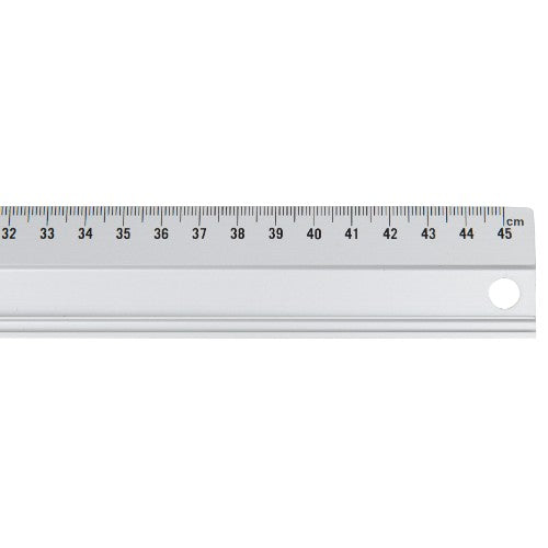 High-quality 45cm aluminium ruler for precise measurements, featuring clear markings and a lightweight, durable design.