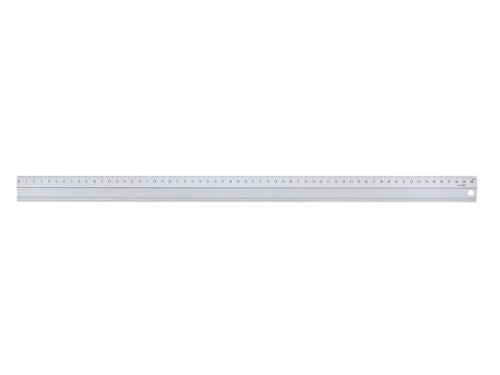 Aluminium ruler measuring 60cm with clear metric and imperial markings, ideal for precise projects and everyday use.