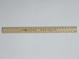 Elegant 12" wooden ruler featuring metric and imperial markings, perfect for precise measurements in any setting.