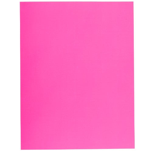 Vibrant pink fluorescent showcard sheets, perfect for crafts, displays, and events; pack of 10 durable 250gsm cardboard.