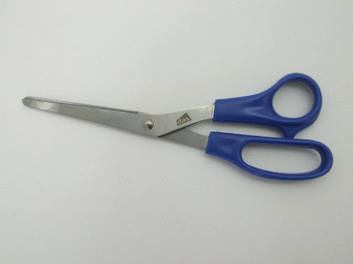 S02018 8" scissors with ergonomic handles and sharp blades for precision cutting in crafting and office tasks.