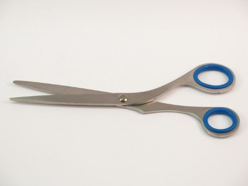 S02071 7 1/4" Steel Scissor with ergonomic handles, sharp stainless steel blades for precise cutting of paper and fabric.