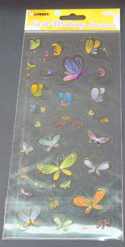 Colorful butterfly stickers for card making and DIY crafts, adding charm and elegance to your creative projects.