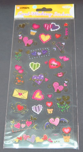 Cupid Heart stickers featuring vibrant designs for personalized card making and crafting, perfect for various occasions and easy to use.