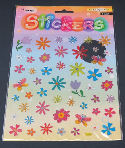 Vibrant flower sticker featuring intricate designs, perfect for personalizing laptops, water bottles, and gifts.