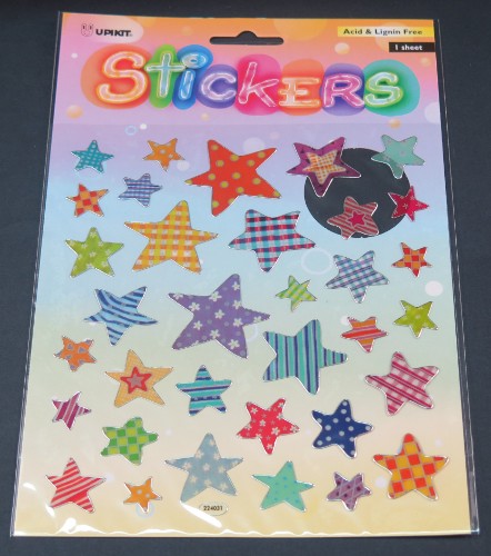 Vibrant star sticker made of durable vinyl, ideal for personalizing laptops, water bottles, and home decor.