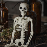 35cm detailed plastic skeleton decoration, perfect for adding spooky ambiance to Halloween parties and gatherings.