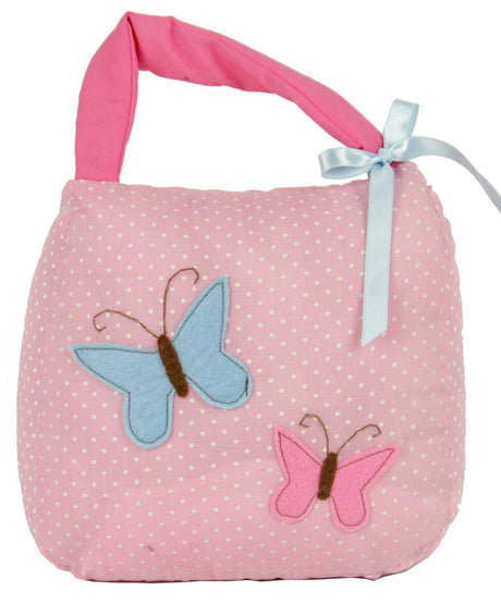 Butterflies Bag Doorstop featuring whimsical butterfly designs, 18cm tall, 1.5kg, combines style and utility for home decor.