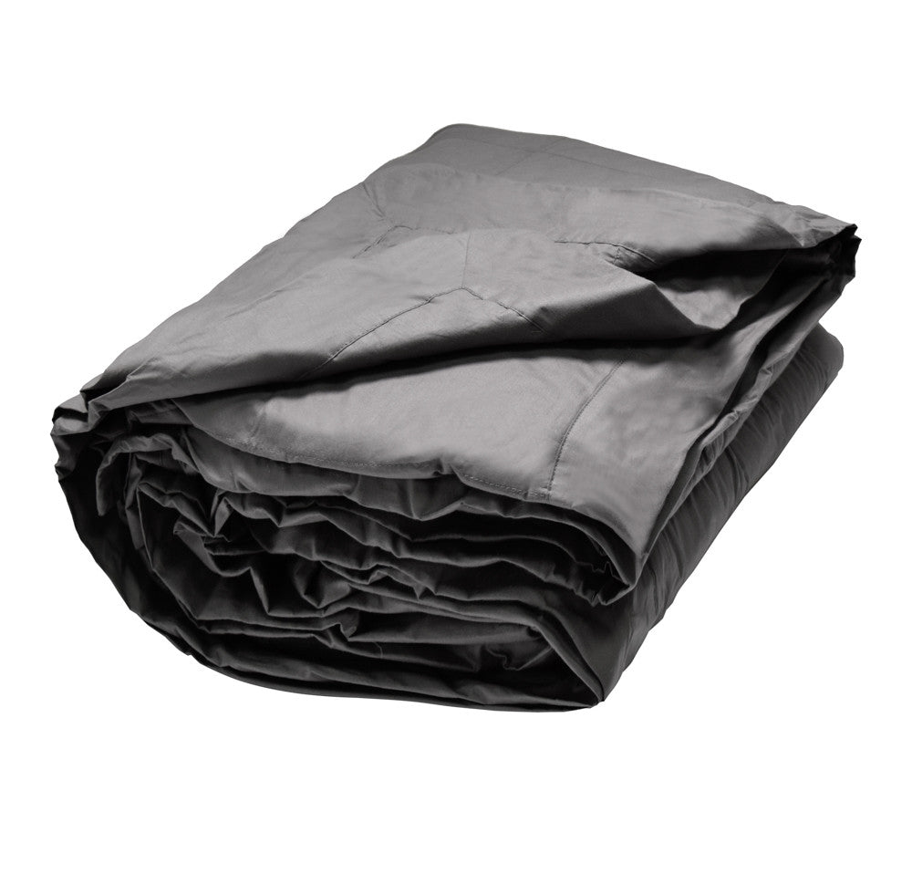 Lightweight 50/50 feather and down blanket in charcoal, perfect for comfort and breathability for King/Super King beds.
