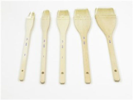 1.5" H001 Hake Brush features soft goat hair bristles, perfect for watercolors, washes, and detailed painting techniques.