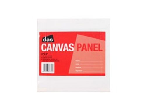 Das Canvas Panel 4x4 inches, premium acrylic primed cotton canvas for oil and acrylic painting, ideal for small art projects.