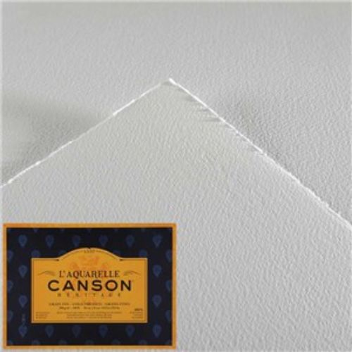 Canson Heritage Pad: premium 100% cotton watercolor paper with mold-made texture for vibrant, precise artwork and effortless corrections.