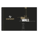 Canson The Wall A4+ 220g art pad featuring smooth, bleed-proof paper for vibrant drawings and precise lines, ideal for mixed media.