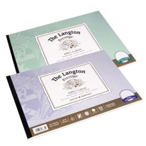 Langton Prestige 22x30" 300gsm watercolour paper pack for vibrant, durable artwork; acid-free and colour stable.