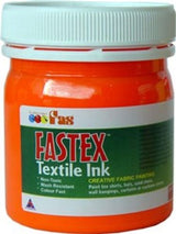 Vibrant 120ml orange textile ink for fabric printing, ensuring colorfast, wash-resistant, and professional-quality results.