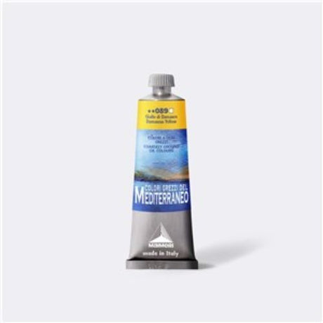 Vibrant 60ml oil color, Damascus Yellow, perfect for capturing Mediterranean warmth in textured, luminous artworks.