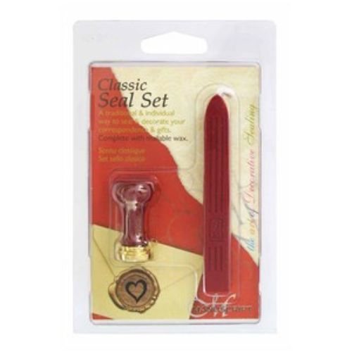 Ceramic Mini Seal & Wax - Quill (D) features a delicate quill design, perfect for adding elegance to crafts and stationery.